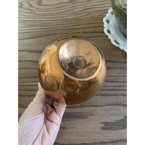 Vintage Solid Copper Cauldron Coppercraft Guild Small Handled Copper Pot - Picture 2 of 5